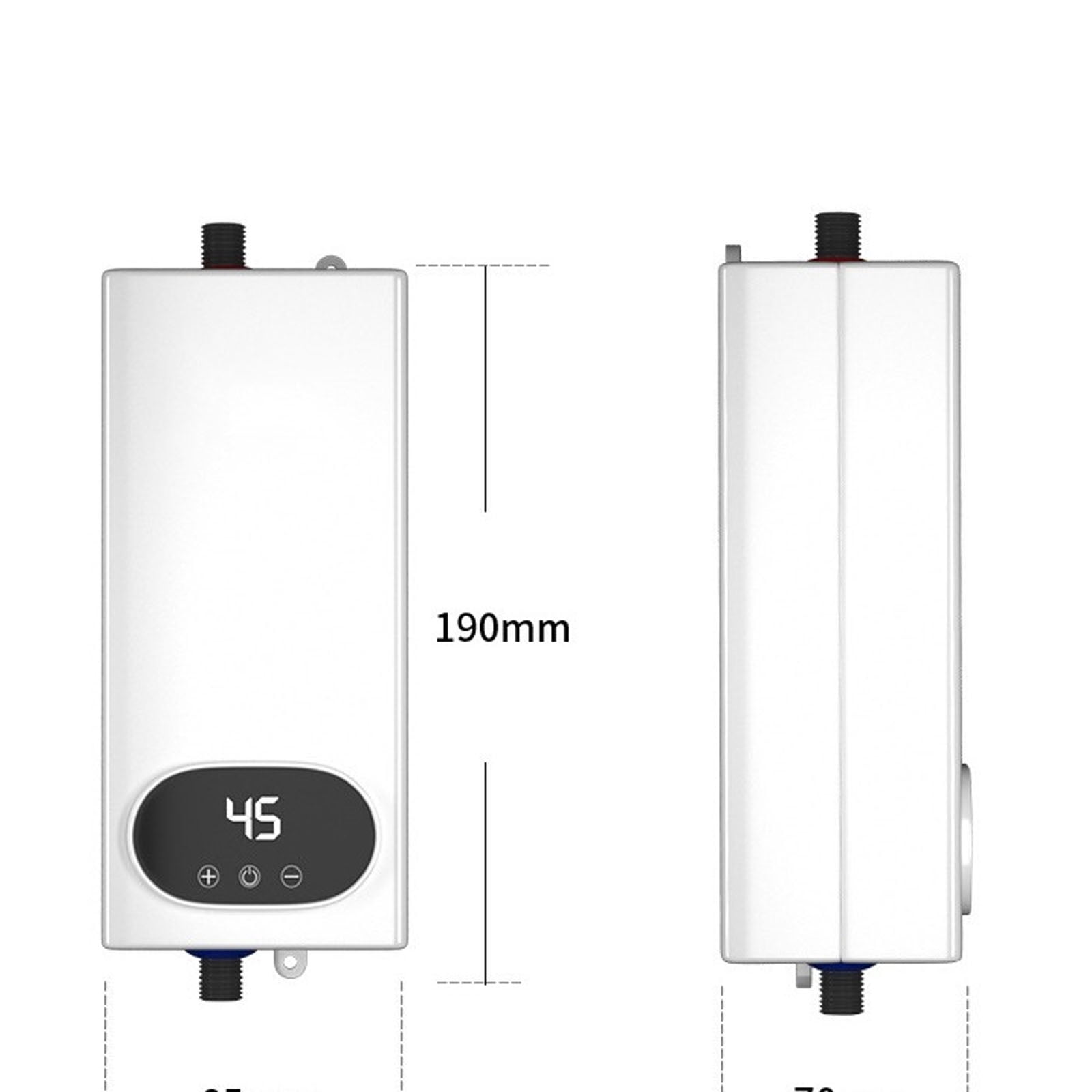 Electric Tankless Water Heater, 5500W Instant Electric Water Heater with Digital Display for Kitchen Bathroom Washin
