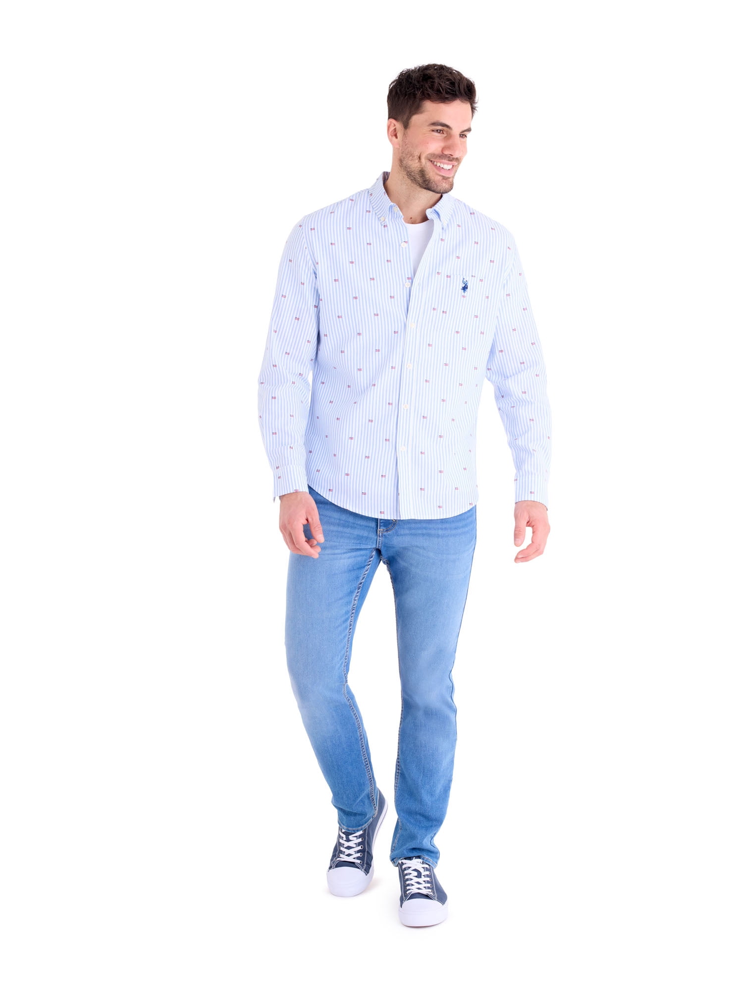 U.S. Polo Assn. Men's Long Sleeve Americana Oxford Shirt