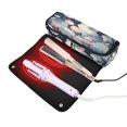 thumbnail image 3 of Hair Tool Organizer Bag with Heat Resistant Mat Removable Travel Storage Case for Hot Air Brushes Curling Irons Cat and Yarn Pattern, 3 of 8