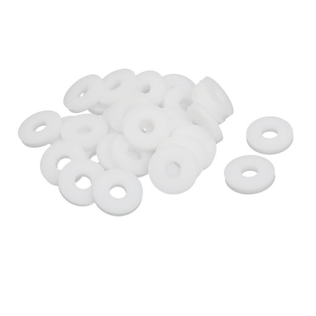 Anillo de junta plana de forma redonda de 18mmx6mmx3mm Blanco 30pcs