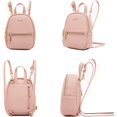 thumbnail image 4 of Mochila Katech para mujer, minimochila de piel sintética para mujer, mochila pequeña de viaje, elección inteligente para mujeres elegantes, color negro, largo x ancho x altura, mochila, 4 of 6