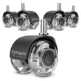 thumbnail image 1 of Silla de oficina con ruedas Sytopia Smooth Roller Style, 5 unidades, color gris, 1 of 7