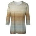 thumbnail image 4 of kytmyeq Women's Casual 3/4 Sleeve T-Shirts o- Neck Tops, 4 of 5