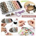 thumbnail image 3 of MAOQIAN 70PCS Silicone Beads, 10 Colors 15mm Silicone Beads Focal Beads Rubber Round Beads for DIY and Keychain Accessories Crafts Making, 3 of 6