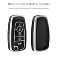 thumbnail image 5 of OFFCURVE Ford Remote Key Cover, Premium TPU Key Box Full Protector Compatible with Ford Fusion Explorer Escape F150 F250 F350 F450 F550 Expedition 5 Button Smart Key, Black Sliver(1PC), 5 of 6