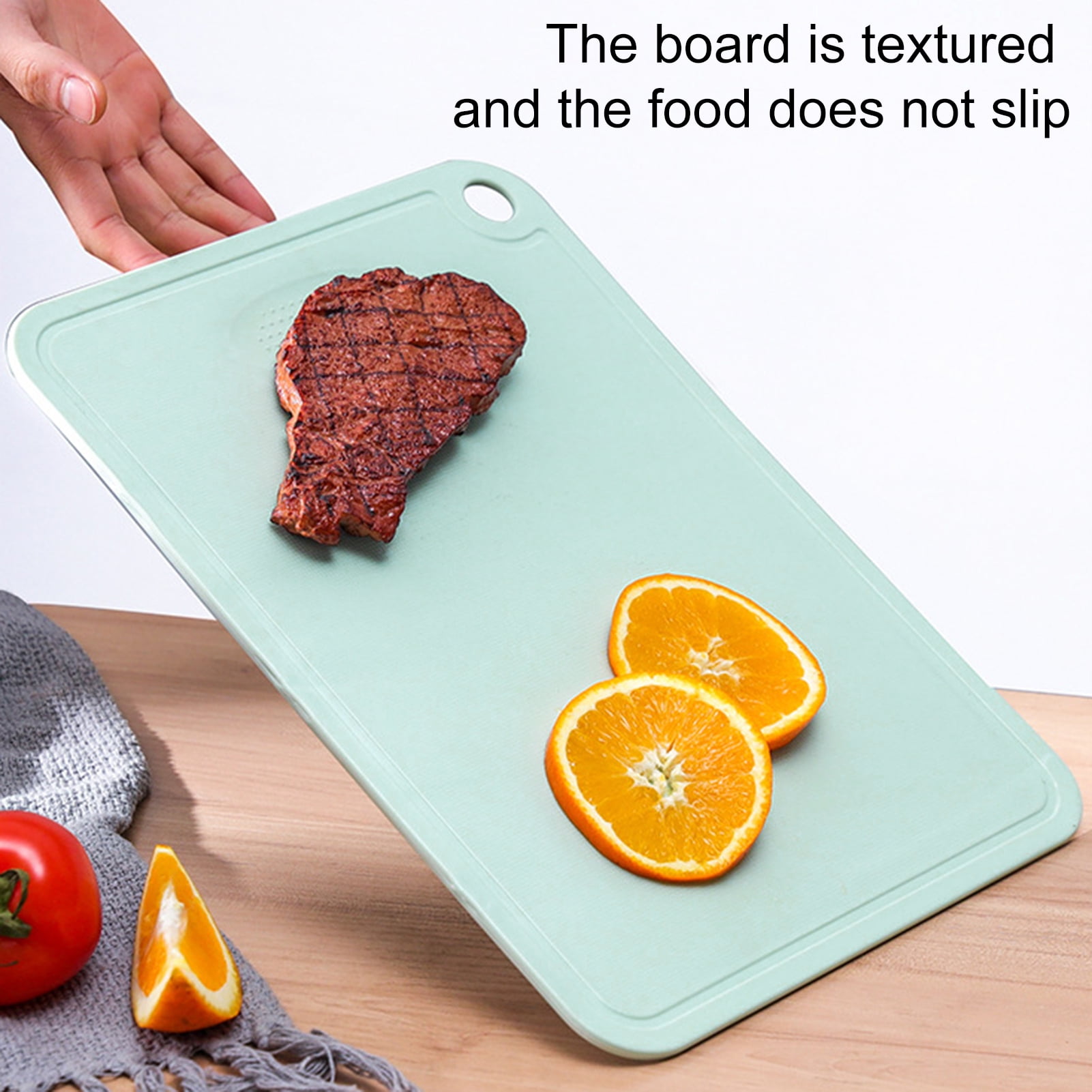 HomeLife Cutting Board Double-sided Non-slip Portable Kitchen Meat Fruit Vegetable Chopping Block for Household