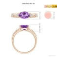 thumbnail image 4 of ANGARA Natural 1.6 Ct. Amethyst with Diamond Classic Ring in 14K Rose Gold for Women (Ring Size: 7.5), 4 of 9