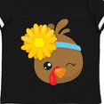 thumbnail image 4 of Inktastic Thanksgiving Turkey, Turkey With Sunflower Boys or Girls Toddler T-Shirt, 4 of 5