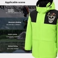 thumbnail image 5 of Feancey Heated Puffer Jacket Men Winter Outdoor Windbreaker 4 Zones Electric Heating Coat Full Zip Warm Removable Hooded Jackets with Zipper Pockets,Green,2XL, 5 of 9