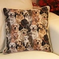thumbnail image 3 of Signare Tapestry Labrador Brown Pillowcase/ Cushion Cover 18 x 18 inch, 3 of 5
