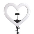 thumbnail image 1 of 19 Inch  Light with A Fixed Slot, LED Circle Lights with Phone Holder, Colorful Heart Shaped Fill Light, for Live Stream, Makeup, Video, Selfie, 1 of 8