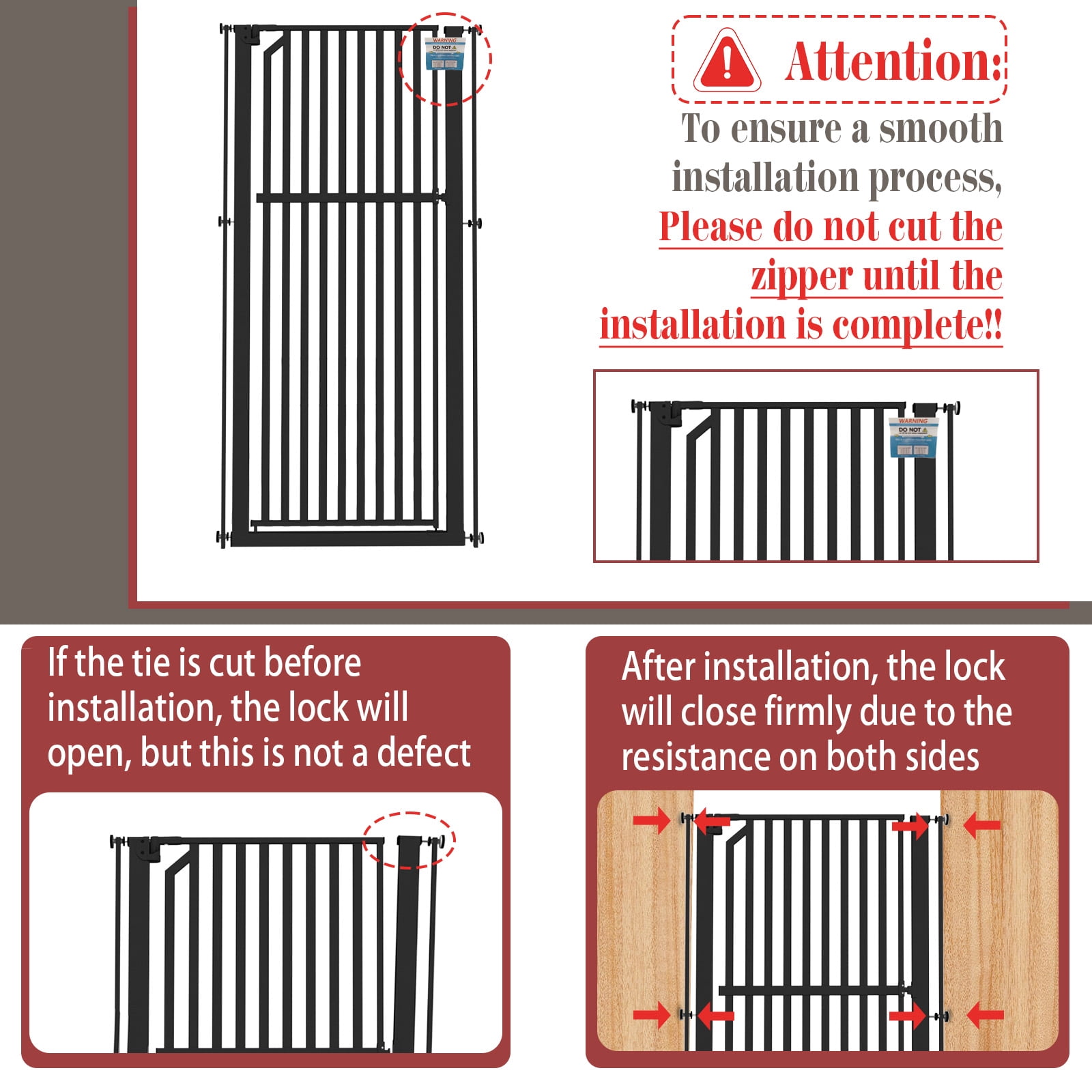 GLAF 63" Extra Tall Cat Gate - 30-37.8" Wide Extendable Cat Barrier for Doorway - Pressure Mounted Cat gate for Doorway - Auto Close Extra Tall Pet Gate - 63 inch Tall pet gate