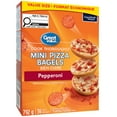 thumbnail image 1 of Great Value Pepperoni Mini Pizza Bagels, 792g, 1 of 4