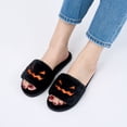thumbnail image 6 of Ecetana Spooky Slides Halloween Slippers Soft Plush Cozy Open Toe Indoor Outdoor Fuzzy Slippers Gifts For Girls Women, 6 of 7