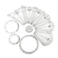 thumbnail image 1 of thinsony 10pcs Regular Dresden Plate Template Patchwork Stencils Quilt Ruler Petals Machine DIY Tool, 1 of 9