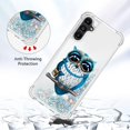thumbnail image 3 of Slim Fit Phone Case for Samsung Galaxy A14,Crystal Bling Quicksand Effect TPU Bumper Case with Four Corners Anti-Drop Protection Cover for Samsung Galaxy A14 5G/4G,YBDT Owl, 3 of 12
