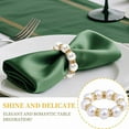 thumbnail image 5 of Under $10 Christmas Pearl Napkin Rings Gold, Silver Wedding Napkin Holders Formal Dinner, 100Pcs Imitation Pearl Napkin Rings Gold Beaded Holder for Formal Wedding Dinner Table Decor, 5 of 9