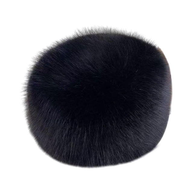 Sombrero de pescador de mujer sombrero tibio tortuoso sombrero de cubo de gorra de esquí para viajar senderismo Negro