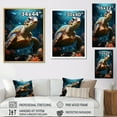 thumbnail image 4 of Designart "Fantastical Sea Turtle" Animals Turtle Floater Framed Wall Decor, 4 of 5