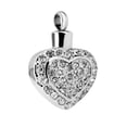 thumbnail image 2 of Colgante de Cremación Forma Corazón Cristal Acero Inoxidable Sunnimix La cremación, 2 of 6