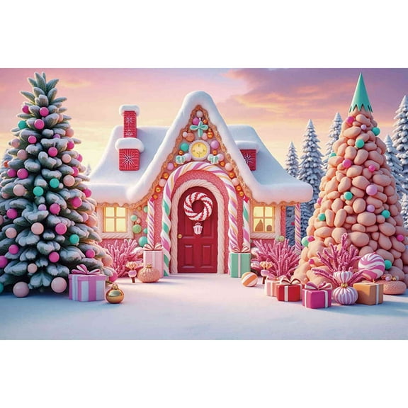 2025 Large Christmas Tree Baby Photography Backdrop New Year Photo Studio Background Xmas Candy Bar Back Drop Supplies