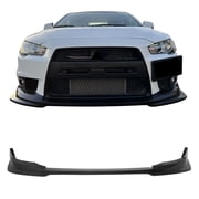 Ikon Motorsports Compatible with 08-15 Mitsubishi Lancer Evolution X VR Style Front Bumper Lip