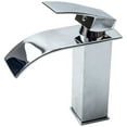 thumbnail image 2 of Fithood Bathroom Basin Faucet Waterfall Spout Sink Mixer Tap Chrome Finish w/Cover, 2 of 5
