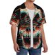 thumbnail image 2 of Balery Glitch Screaming Skull Camisa Casual de Manga Corta con Botones para Hombre, Texturizada, Estilo Cubano, para Playa, Verano-XX-Large, 2 of 5