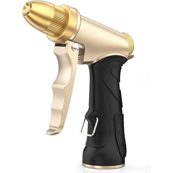 BAODELI Garden Hose Nozzle, Upgraded Heavy Duty Metal Spray Nozzle, High Pressure Water Nozzle with Adjustable Spray Patterns for Watering Plants, Car Washing, and Pet Showering