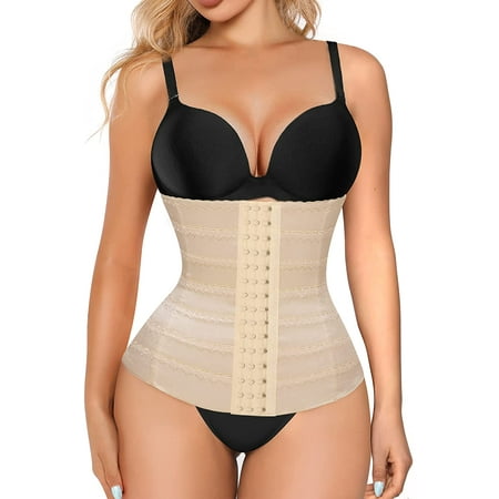 

Gotoly Waist Trainer for Women Shapewear Tummy Control Waist Cincher Body Shaper Workout Girdles Slim Belly Band(Beige Small)