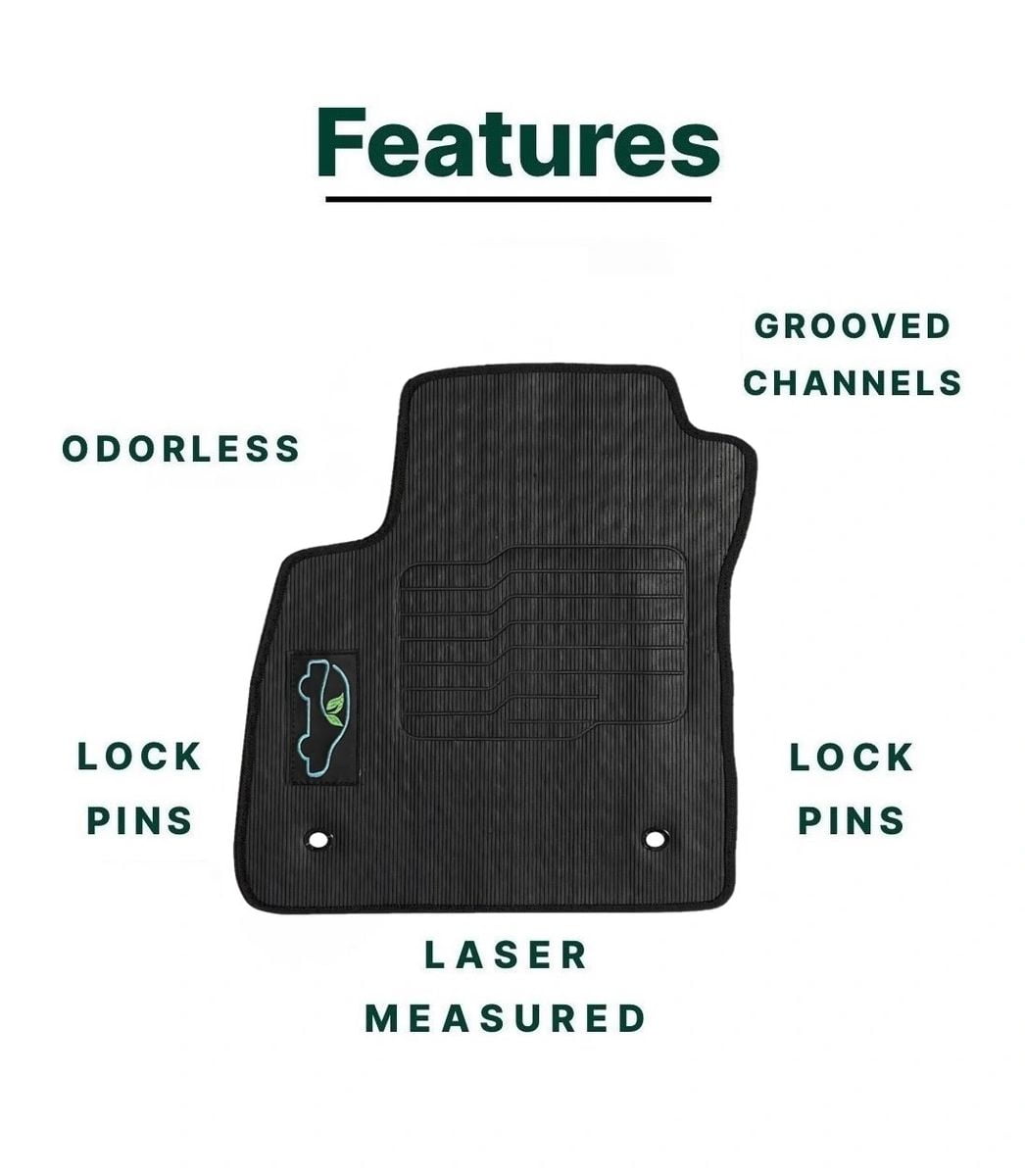 Floor Mats For 2013 to 2023 Chevrolet Trax and Buick Encore (Not for GX Models) All-Weather, Front and Rear, Black - ecoMats