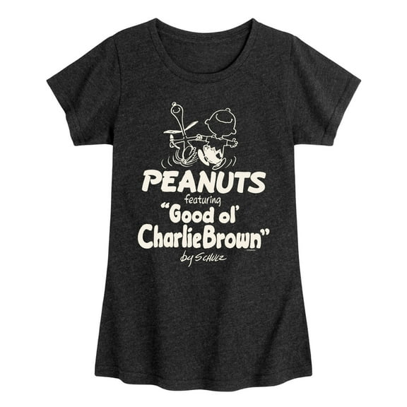 Peanuts - Good ol' Charlie Brown - Toddler & Youth Girls Short Sleeve Graphic T-Shirt