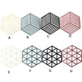 thumbnail image 1 of Anti Scalding Plastic Dinner Mat Tea Cup Pot Pad Heat Resistant Geometric Hollow Coaster Rhombus, 1 of 8