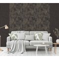 thumbnail image 3 of Concord Wallcoverings Textured Wallpaper Geometric Hexagon Design, Black Gold Gray, 21 In x 33 Ft (56 sq. ft), 374246, 3 of 8