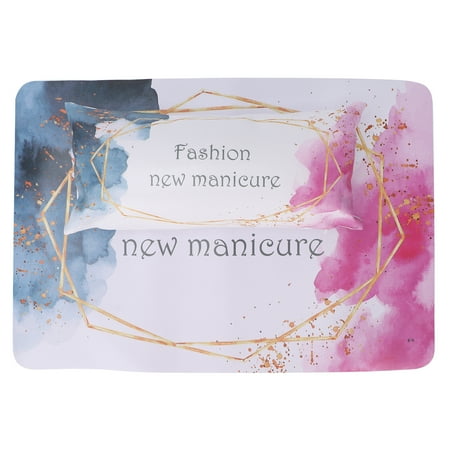 

Nail Art Hand Pillow with Mat PU Leather Manicure Soft Arm Rest Cushion Table Mat Set