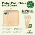 thumbnail image 2 of Platos desechables con hojas de palma Chic Leaf, 25 unidades, 25 cm cuadrados, 2 of 8