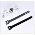 thumbnail image 2 of Organizador de cables Brida de velcro Cable de datos Cinta de velcro Cable de alimentación de velcro autoadhesivo Brida de hilo de pescar, reutilizable (50 piezas) Negro, 2 of 5