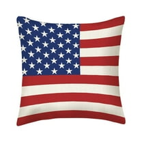 4th of July Pillow Covers 18x18 Independence Day Memorial Day Outdoor Decor Throw Pillows for Couch American Flag Patriotic Star and Stripes Pillowcase Decorative Cushion Case for Sofa