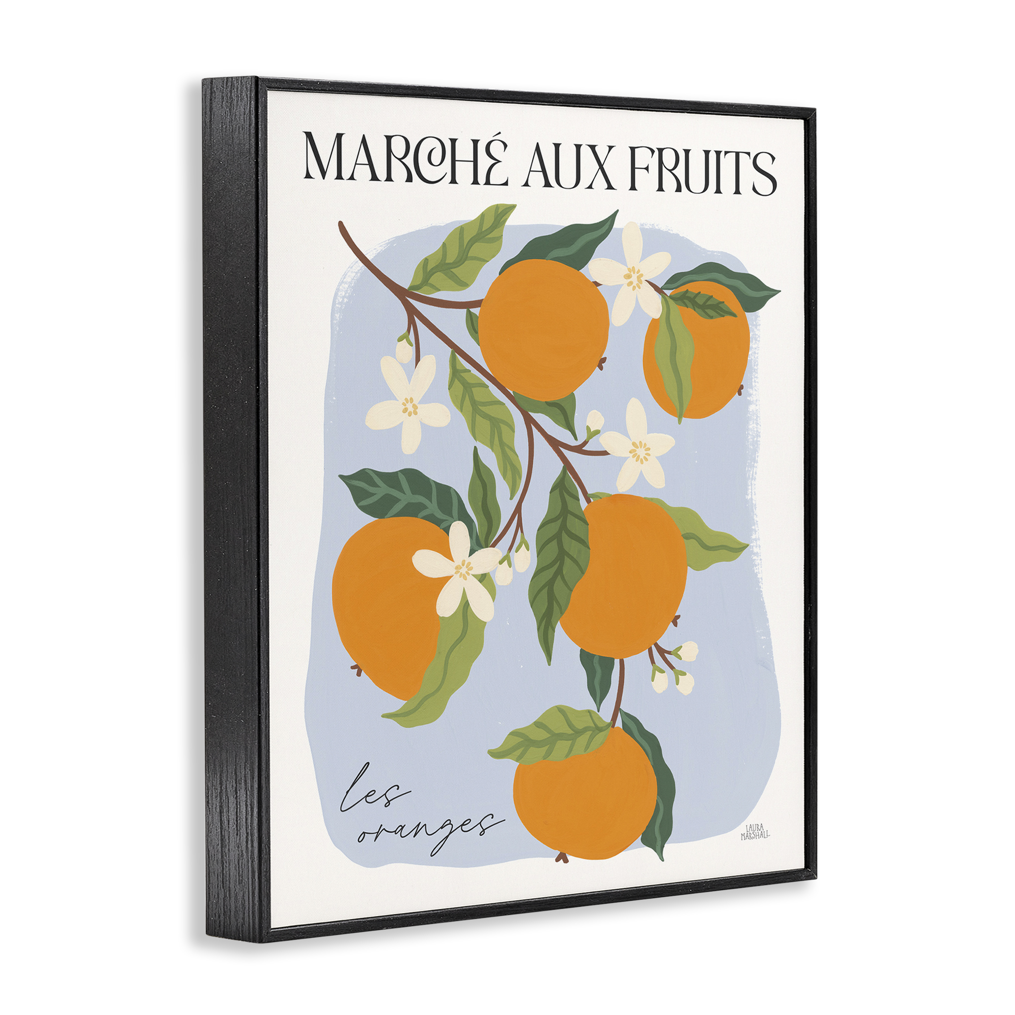 Stupell Industries Marche Aux Oranges Food & Beverage Painting Black Framed Art Print Wall Art, 24 x 30