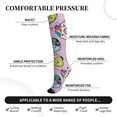 thumbnail image 3 of Lsque Cartoon Donuts Pattern Sport Compression Socks for Men & Women 15-20 mmHg Knee High Nurse Pregnant Running Medical and Travel Athletic, 3 of 6