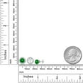thumbnail image 6 of Gem Stone King 14K White Gold Green Created Emerald and White Lab Grown Diamond Removable Earrings Jackets for Women | 2.48 Cttw | Gemstone May Birthstone | Round 6MM, 6 of 6