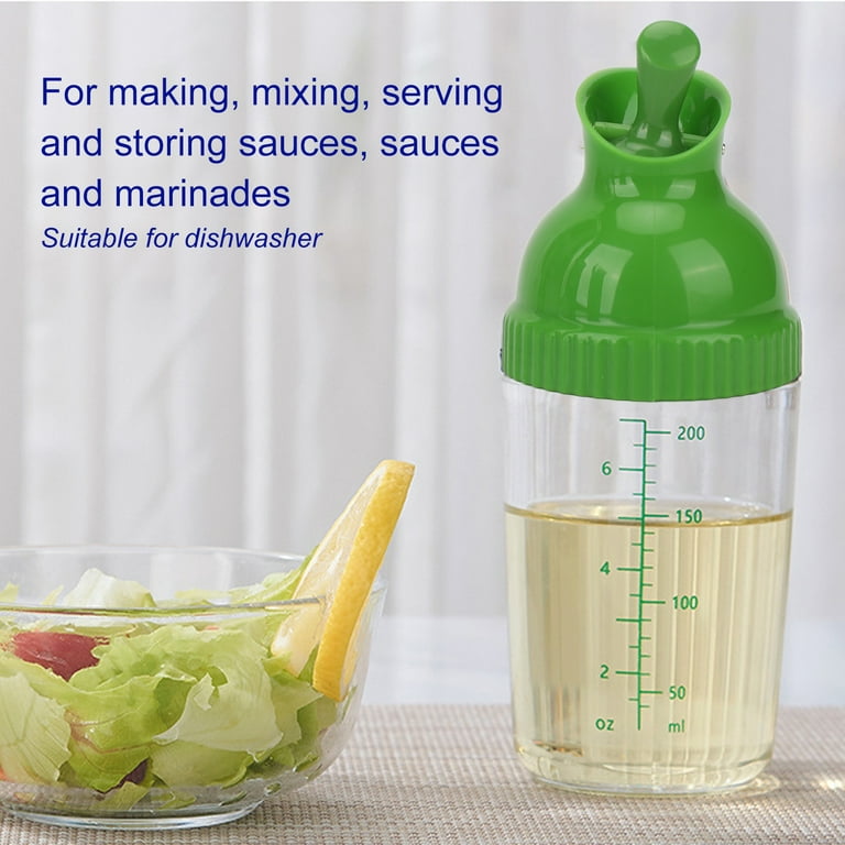 Salad Dressing Shaker Container 200ml Salad Dressing Mixing Bottle  Leakproof Kitchen Salad Dressing Bottle for Soy Sauce Salad 