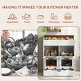 thumbnail image 6 of JOIVI Large Potato Storage Wood Bin, Wooden Bread Storage Bins with Removable Drawer & 4 Doors, 31'' Onion Organizer with Grocery Section, Vegetable Organization Cabinet for Kitchen, White, 6 of 9