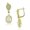 Yellow, variant on 925 Sterling Silver Rectangular Teardrop White Clear CZ Drop Dangle Earrings, 1.2"