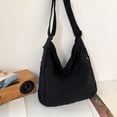 thumbnail image 3 of Canvas Messenger Bag Large Satchel Bag Shoulder Bag for Colleger, 3 of 4