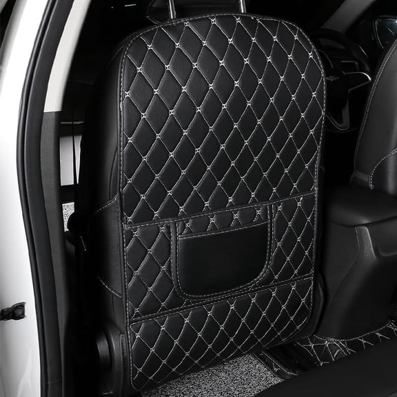 1Pc PU Leather Car Anti-Kick Mats Auto Seat Back Protector Cover For Children Kids Car Back Seat Anti-Dirty Pad Car Accessories