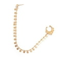 thumbnail image 2 of jiaroswwei Ethnic Style Star Leaf Faux Pearl Tassel Chain Nose Jewelry Piercing Stud Earrings Nose Ring Nose Chain, 2 of 8