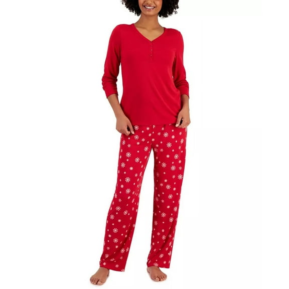 Charter Club Womens Long Sleeve Soft Knit Candy Red Diamond XXL