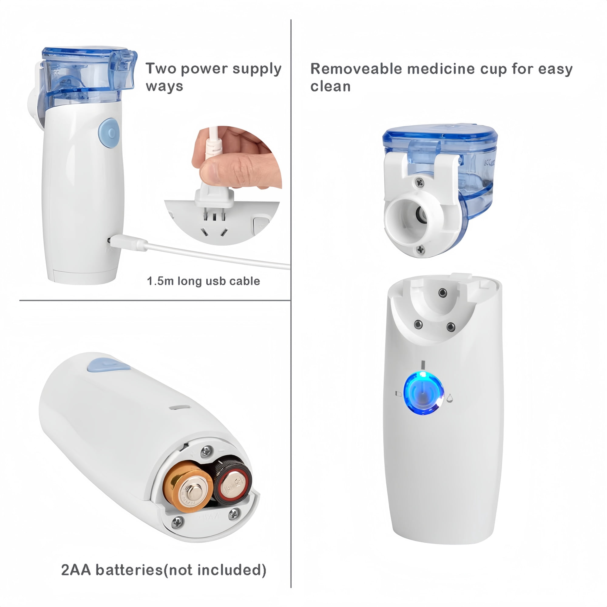 Portable Home Breathing Mist Humidifier, Complete with Accessories