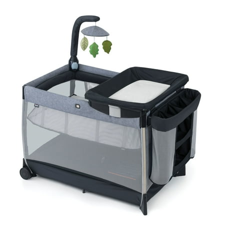 Chicco Lullaby Primo All-in-One Playard with Toy Bar and Deluxe Parent Organizer - Lakeshore (Navy)